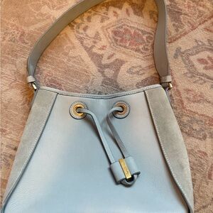 Spartina Blue Leather Shoulder Bag